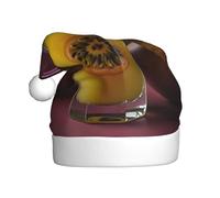 WZYCWB Sombreros de Papá Noel impresos con jugo de fruta de la pasión, ideales para Nochebuena, Año Nuevo y fiestas navideñas, decoraciones festivas