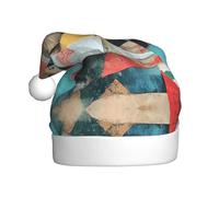 WZYCWB Sombreros de Papá Noel impresos en origami, ideales para Nochebuena, Año Nuevo y fiestas navideñas, decoraciones festivas