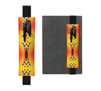 WZYCWB Soporte para bolígrafos de PVC de gran capacidad con diseño de cabeza de jirafa neón + bolsa creativa para bolígrafos con banda elástica y diseño antideslizante