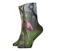 WZYCWB Spring buds after rain - Calcetines cálidos a media pantorrilla, cómodos, transpirables, agradables al tacto, versátiles para el uso diario