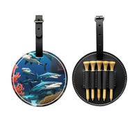 WZYCWB Submarine Shark Coral - Bolsa de almacenamiento para camisetas de golf, diseño de hebilla portátil para colgar, Black, Talla única, Maleta
