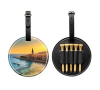 WZYCWB Sunset in Barcelona - Bolsa de almacenamiento para camisetas de golf, diseño de hebilla portátil para colgar, Black, Talla única, Maleta