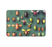 WZYCWB Tapete antideslizante con estampado Atlas de insectos, 16 x 24 pulgadas, protege la sala de estar, el baño, la puerta delantera limpia