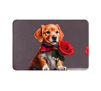 WZYCWB Tapete de 40,6 x 61 cm, tapete de entrada, tapete de puerta de cocina, adecuado para dormitorio, baño, oficina, sala de estar, patrón de perro similar a un caballero