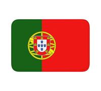 WZYCWB Tapete de invierno lavable con bandera portuguesa, tapete de dobladillo de 15.7 x 23.6 pulgadas, tapete de bienvenida absorbente para puerta delantera y trasera