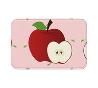 WZYCWB Tapete de invierno lavable con diseño de frutas rojas de dibujos animados, tapete de dobladillo de 15.7 x 23.6 pulgadas, tapete de bienvenida absorbente para puerta delantera y trasera