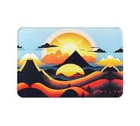 WZYCWB Tapete de piso de 40,6 x 61 cm, tapete de entrada, tapete de puerta de cocina, adecuado para dormitorio, baño, oficina, sala de estar, patrón de montaña y amanecer