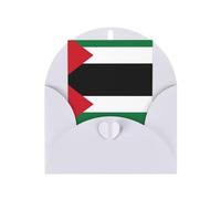 WZYCWB Tarjetas de felicitación navideñas en blanco de la bandera del Estado de Palestina, plegables de 6 x 4 pulgadas, Navidad, agradecimiento, enviar familia, tarjetas de notas de cumpleaños con