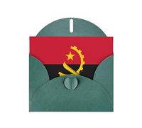 WZYCWB Tarjetas de Navidad impresas con la bandera de Angola, invitaciones de boda, exquisitas tarjetas de sobre