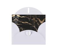 WZYCWB Tarjetas navideñas de papel perla de mármol negro y dorado, tarjetas para todas las ocasiones, Navidad, agradecimiento, boda, cumpleaños, día de San Valentín