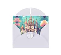WZYCWB Tarjetas navideñas de papel perlado de castillo clásico, tarjetas para todas las ocasiones, Navidad, agradecimiento, boda, cumpleaños, día de San Valentín