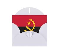 WZYCWB Tarjetas navideñas impresas con la bandera de Angola, perfectas para saludos navideños conmovedores