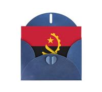 WZYCWB Tarjetas navideñas impresas con la bandera de Angola, perfectas para saludos navideños conmovedores