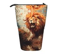 WZYCWB The Angry Lion - Portalápices retráctil impreso adecuado para usar como una simple bolsa de cosméticos, cartera, etc.