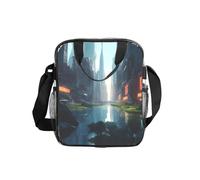 WZYCWB The City on the Water - Bolsa de hombro transparente con cremallera y correa para el hombro, para mujeres y hombres, trabajo, compras