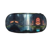 WZYCWB The City on The Water - Estuche para lápices de gran capacidad, caja de almacenamiento multifuncional, portátil y duradero, para suministros de oficina y escuela, Black, Talla única, Estuche de