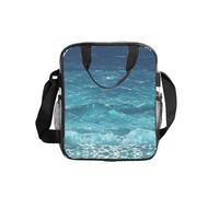 WZYCWB The Deep Blue Sea - Bolsa de hombro transparente con cremallera y correa para el hombro para mujeres y hombres, trabajo, compras
