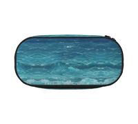 WZYCWB The Deep Blue Sea - Estuche para lápices de gran capacidad, caja de almacenamiento multifuncional, portátil y duradero, para suministros de oficina y escuela, Black, Talla única, Estuche de