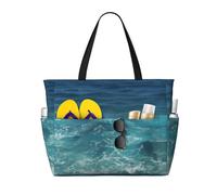 WZYCWB The Deep Ocean Beach Bag Bolsa de viaje grande para gimnasio, piscina, bolsa de almacenamiento con cremallera