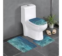 WZYCWB The Deep Ocean - Juego de alfombrillas estampadas para baño, dormitorio, cocina, rápida absorción de agua