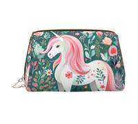 WZYCWB The Deep Ocean - Neceser de piel con estampado de océano profundo, perfecto para llevar o organizar el hogar, Unicornio con pelo rosa, Talla única