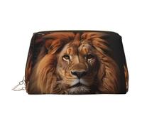 WZYCWB The Deep Ocean - Neceser de piel con estampado de océano profundo, perfecto para llevar o organizar el hogar, La mirada del león, Talla única