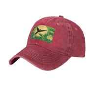 WZYCWB The Flying Bird - Gorra de béisbol con estampado negro, gorra de béisbol deportiva e informal, visera solar, rosso, Talla única