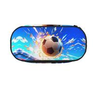WZYCWB The Flying Soccer Ball - Estuche para lápices de gran capacidad, caja de almacenamiento multifuncional, portátil y duradero, para suministros de oficina y escuela, Black, Talla única, Estuche