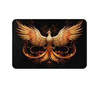 WZYCWB The Golden Phoenix - Tapete de bienvenida con estampado de fénix dorado, 40,6 x 61 cm, tapete absorbente para puerta de baño y cocina
