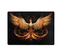 WZYCWB The Golden Phoenix - Tapete para decoración del hogar, 80 x 58 pulgadas, suave y cómodo para oficina y sala de estar