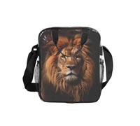 WZYCWB The Lion's Gaze - Bolso de hombro transparente con cremallera y correa para el hombro para mujeres y hombres, trabajo, compras