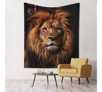 WZYCWB The Lion's Gaze - Colgante decorativo para colgar en la pared, 152 x 129 cm, adecuado para decoración del hogar, fiestas de camping