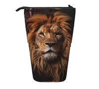 WZYCWB The Lion's Gaze - Contenedor de almacenamiento retráctil para bolígrafos, brochas de maquillaje o bolsas con cordón para monedas.