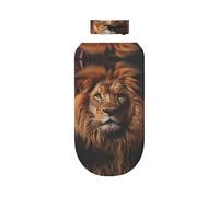 WZYCWB The Lion's Gaze - Juego de manta para envolver con estampado + bonita diadema, manta para bebé después del baño