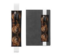 WZYCWB The Lion's Gaze - Marcapáginas ajustable para diario, soporte de cuero para bolígrafos, perfecto para regalo de Navidad de regreso a clases, soporte de cuero para bolígrafos,
