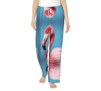 WZYCWB The Mighty Flamingo Prints - Pijama de franela para mujer, ropa de descanso para otoño/invierno, Negro, S