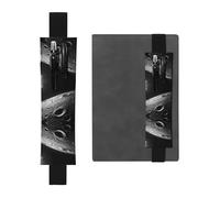 WZYCWB The Moon - Portalápices de PVC de gran capacidad con estampado de luna + bolsa creativa para bolígrafos con banda elástica y diseño antideslizante