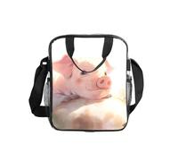 WZYCWB The pigs are looking ing.Bolsa de hombro transparente con cremallera y correa para el hombro para mujeres y hombres, trabajo, compras