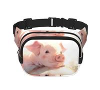 WZYCWB The Pigs are Looking. Riñonera deportiva, bolsa cruzada moderna y moderna, bolsa pequeña de viaje ligera