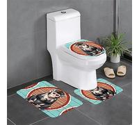 WZYCWB The Silent Monkey - Juego de 3 alfombrillas de baño fáciles de limpiar, aptas para baño, tocador, inodoro