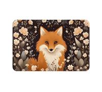 WZYCWB The Sitting Fox. Tapete de bienvenida impreso, 40,6 x 61 cm, tapete absorbente para puerta de baño y cocina