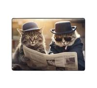 WZYCWB The Two Cool Cats. Alfombra estampada de 80 x 58 pulgadas, pelo corto suave y esponjoso, adecuada para sala de estar, oficina, mesita de noche, balcón
