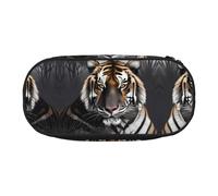 WZYCWB Tiger at Rest - Estuche para lápices de gran capacidad, caja de almacenamiento multifuncional, portátil y duradero, para suministros de oficina y escuela, Black, Talla única, Estuche de belleza