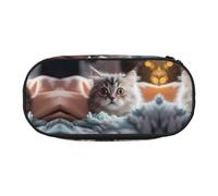 WZYCWB Tom Thumb - Estuche para lápices de gran capacidad, caja de almacenamiento multifuncional, portátil y duradero, para suministros de oficina y escuela, Black, Talla única, Estuche de belleza