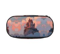 WZYCWB Top Building - Estuche para lápices de gran capacidad, caja de almacenamiento multifuncional, portátil y duradero, para suministros de oficina y escuela, Black, Talla única, Estuche de belleza