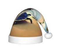 WZYCWB Turtles on the Beach Sombrero infantil para fiesta de Año Nuevo, evento de Navidad, actuación de escenario, escena de fiesta de vacaciones, sombrero de Navidad a la moda para niños