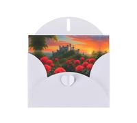 WZYCWB Un hermoso castillo de papel perlado tarjetas de vacaciones, tarjetas para todas las ocasiones, Navidad, agradecimiento, boda, cumpleaños, día de San Valentín