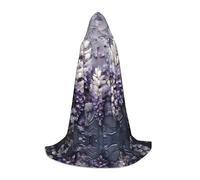 WZYCWB Un montón de violetas L impreso capa con capucha juvenil perfecta para magos y disfraces de juego de rol (S-L)