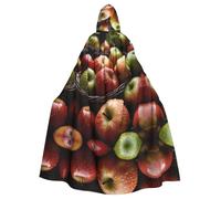 WZYCWB Una canasta con capucha estampada de frutas para Halloween, fiesta rave y reunión familiar