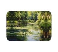 WZYCWB Water Lilies in The Pond - Felpudo de invierno lavable, tapete de dobladillo de 15.7 x 23.6 pulgadas, tapete de bienvenida absorbente para puerta delantera y trasera